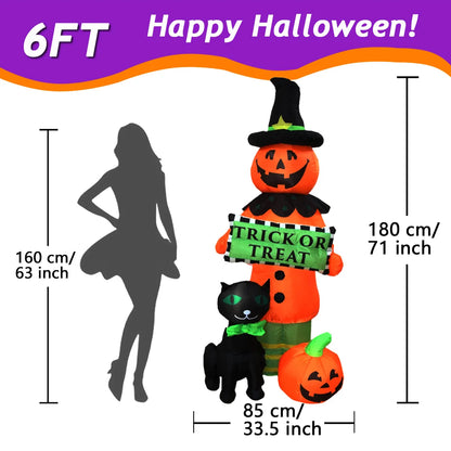 Choose from 9 Different Halloween Inflatables with Built-in LEDs.  Pumplins, Ghosts, and Ghouls