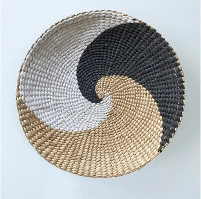 Boho Hand Woven Wall Basket Hanging, Decorative, Rustic, and unique in any room