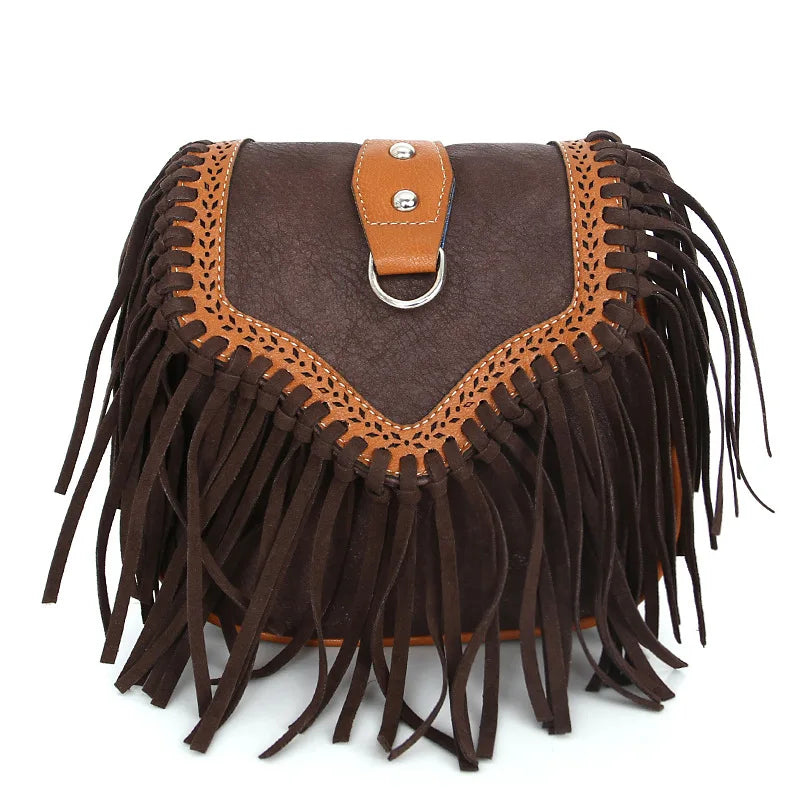 Bohemian tassel crossbody bag in several colors