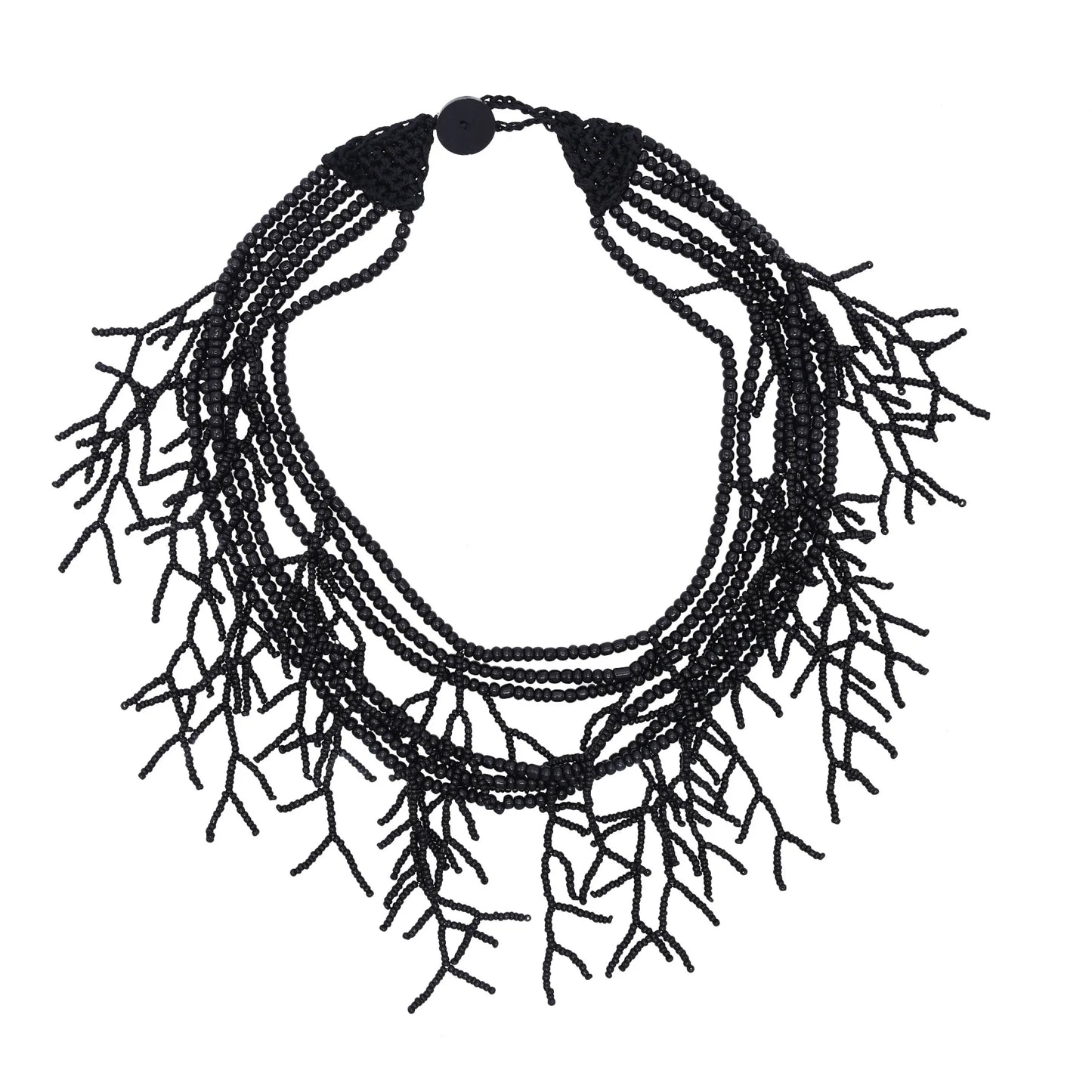 Multicolor South African Tribal Bib Collar Overlay