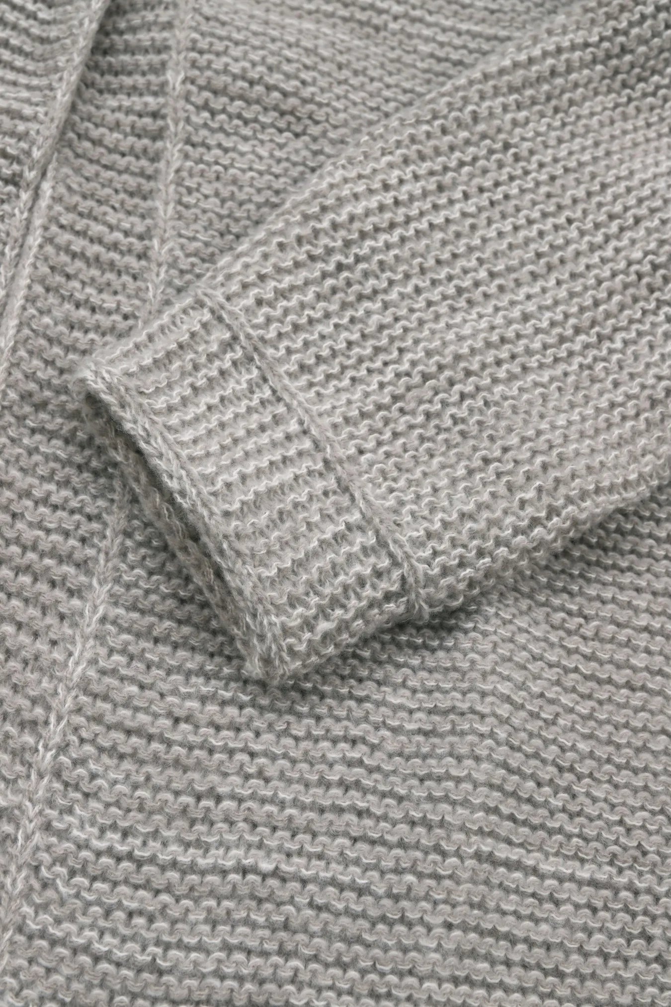 Oversized Gray Waffle Knit Hooded Cardigan Button Front Casual Outerwear