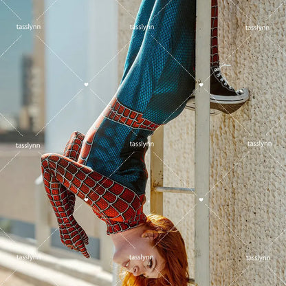 Sizes to 3XL--Spandex Spiderwoman Suit