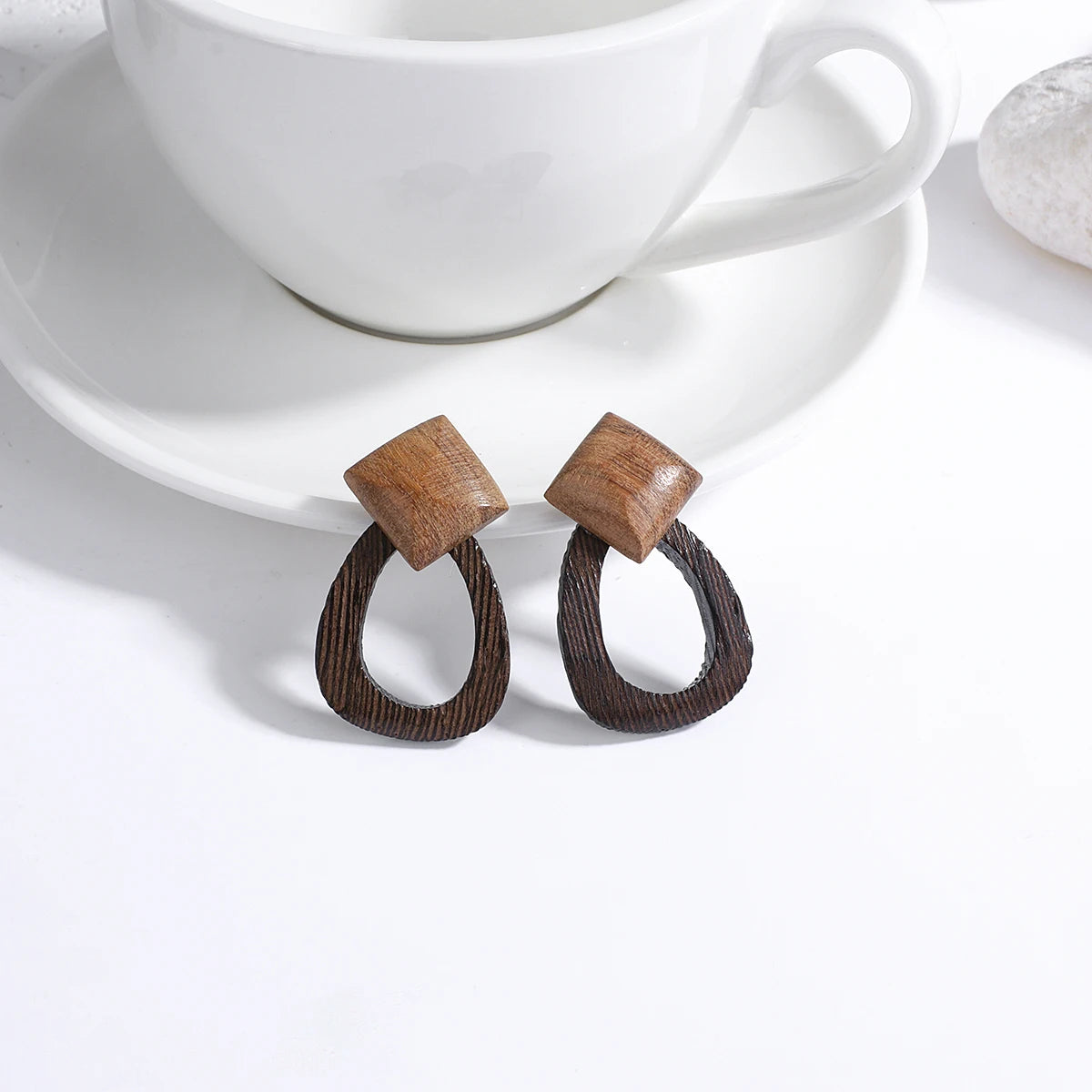 Handmade Wooden Drop Earrings