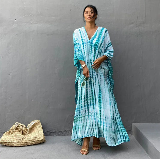 Beautiful Plus Size Women Casual Caftan Dress Swimwear or Casual or Lounging wear