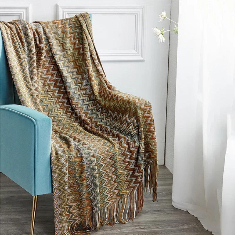 Boho Blankets with Aztec Baja Blanket Designs, Ethnic Sofa Cover