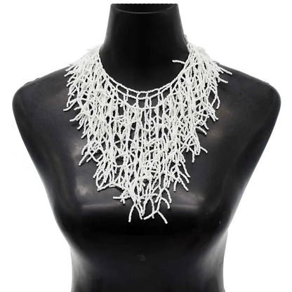 Multicolor South African Tribal Bib Collar Overlay