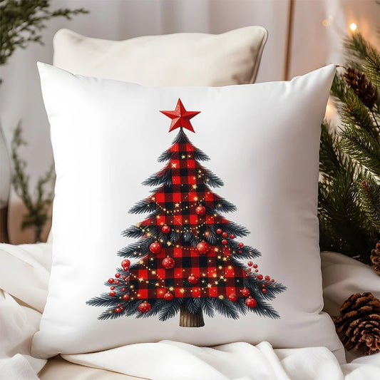 Christmas Square Plush Pillow Covers, Cover Only