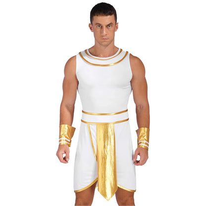 Ancient Egyptian Prince Halloween Costume. Robe with Cuffs