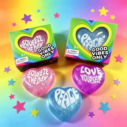 Heart-Shaped Squishy Toy, Soft and Comfortable to the Touch, Quick to Bounce Back, Cute and Compact, Portable Palm-Sized Toy. Size: 6.5Cm*6Cm