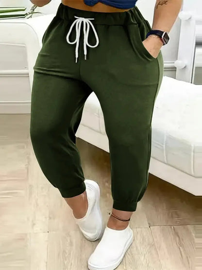 Plus size to 5XL pocket sweat pants in Many colors