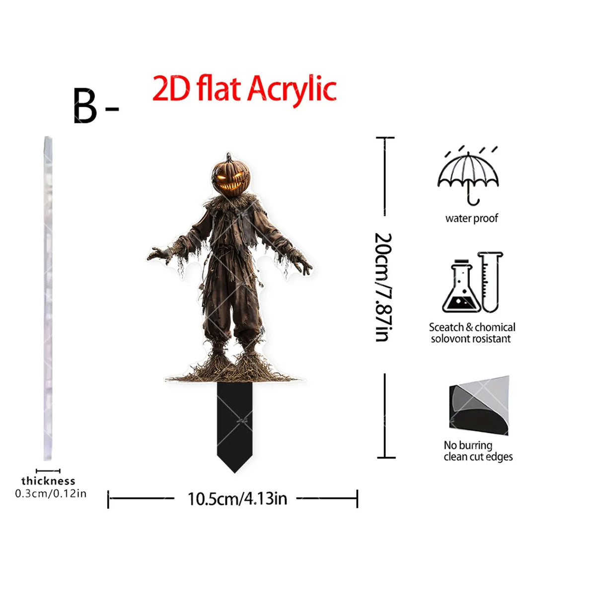 Halloween Thriller Plugin Courtyard Ornaments on Stakes. Each is approx 7 by 6 inches
