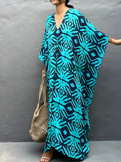 V-Neck Caftan Dresses Swimsuit Cover-Up Lounge Dresses