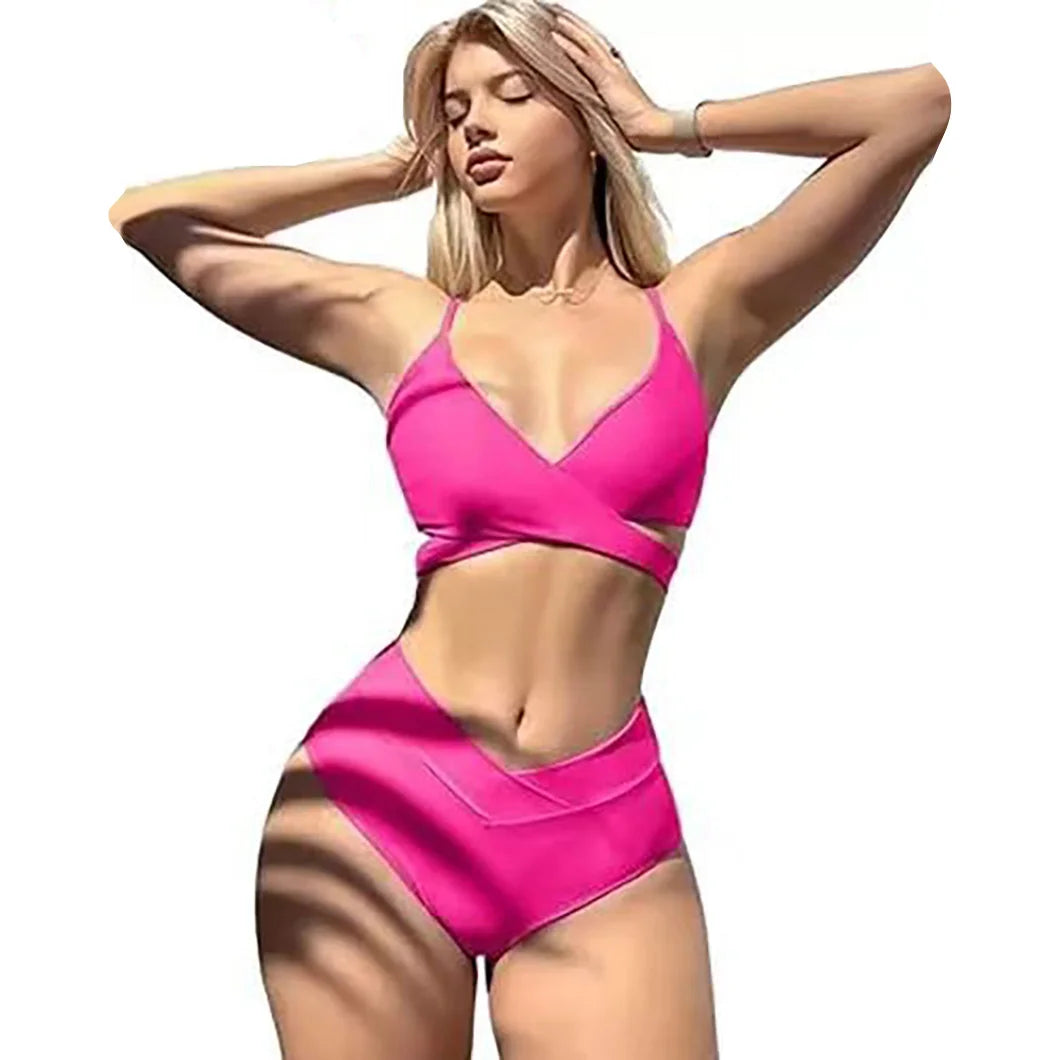 Solid-color 2 Piece bandeau swimsuit in Sizes to XL and Various colors