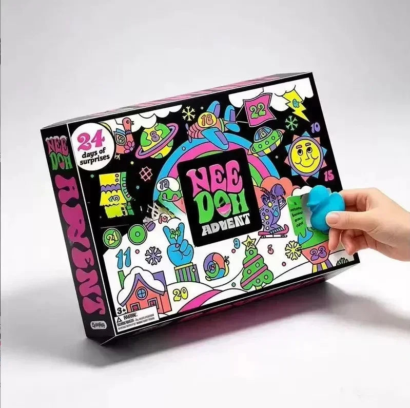Christmas Countdown Fidget Advent Calendar, Squishy Surprise for Every day beginning Dec 1st through the 24th. Five boxes to choose from