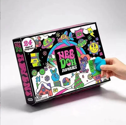 Christmas Countdown Fidget Advent Calendar, Squishy Surprise for Every day beginning Dec 1st through the 24th. Five boxes to choose from