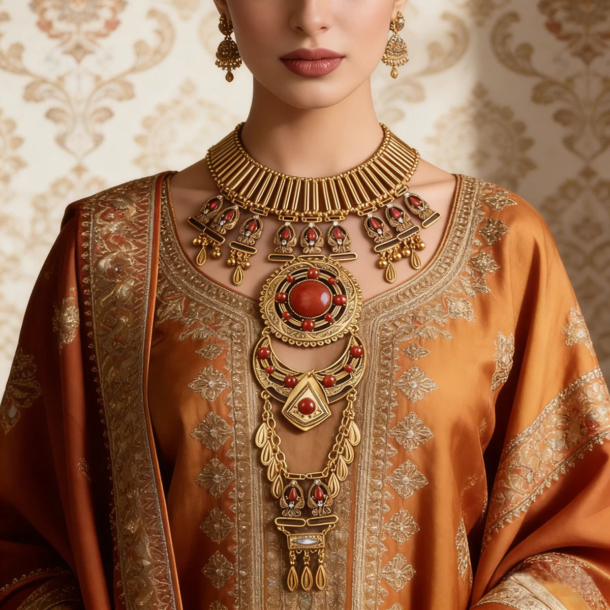 Vintage Necklaces Ethnic Baroque Pendant Tassel Chokers Necklaces