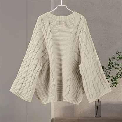Long Sleeve Prairie Sweater Chic Solid Vintage Oversize Turtleneck Pullover