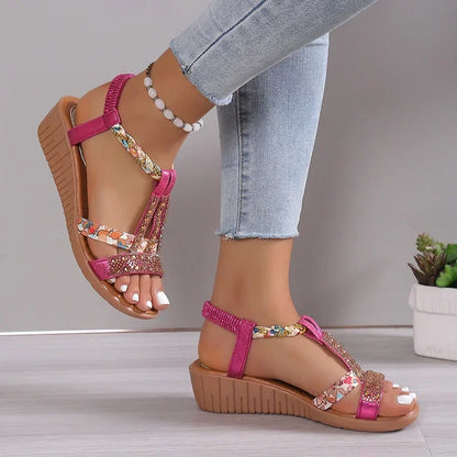 Bohemian Wedge Sandals---come in 6 Colors