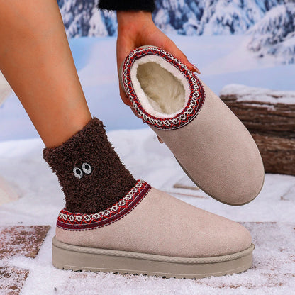 Warm, Thick Cashmere Soles Without Heels, Half Slipper Sizes 9 to 11