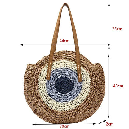 Boho Crossbody Bags, Round Shoulder Purse, Faux Leather Strap. In 7 Colors, Designs, and Sizes