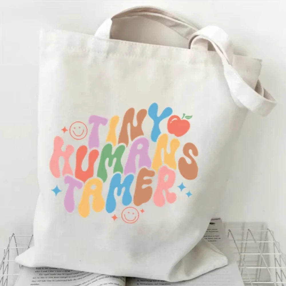 Teacher's Day Gift BAG!! Teacher Print Canvas Tote Bag!!  MAKE THE BAG THE GIFT OR THE GIFT BAG!!