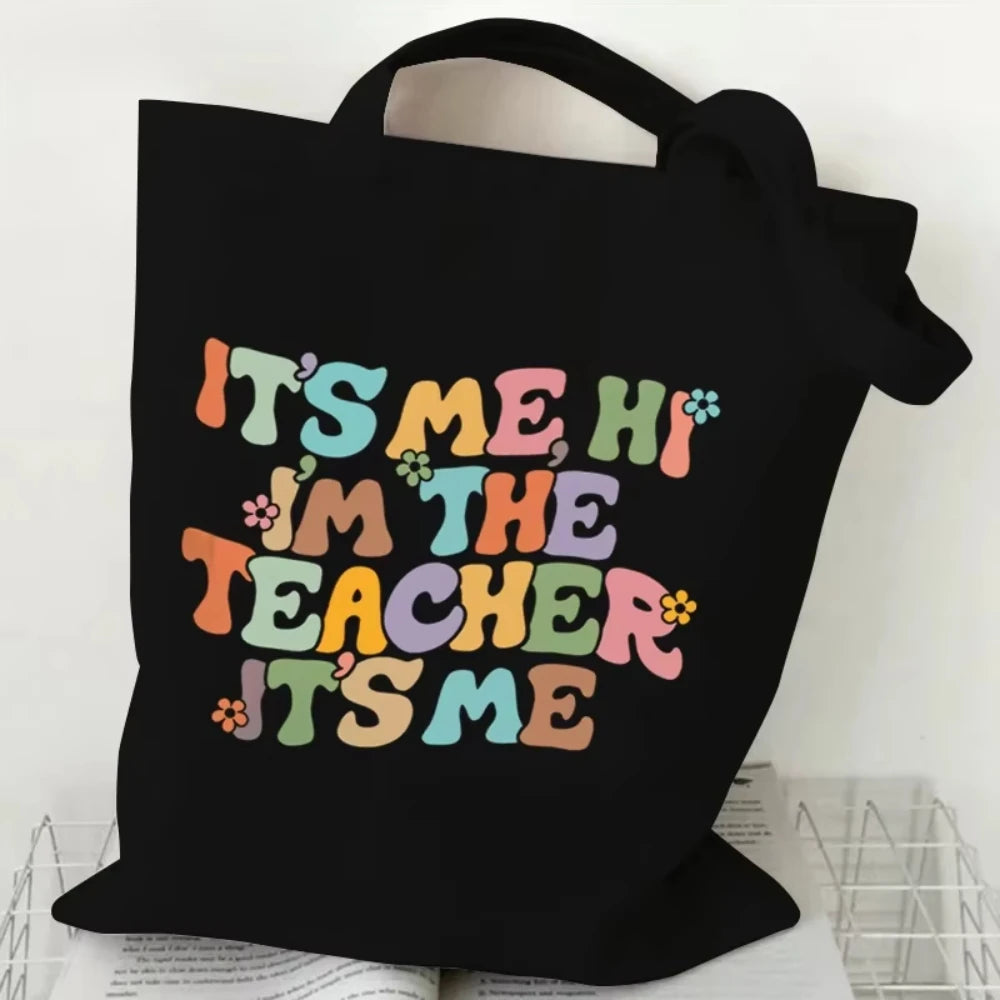 Teacher's Day Gift BAG!! Teacher Print Canvas Tote Bag!!  MAKE THE BAG THE GIFT OR THE GIFT BAG!!
