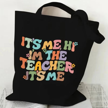 Teacher's Day Gift BAG!! Teacher Print Canvas Tote Bag!!  MAKE THE BAG THE GIFT OR THE GIFT BAG!!