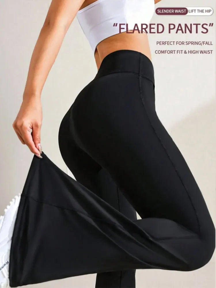 Women's High-Waisted Yoga or Casual, Flare Pants in a Variety of colors