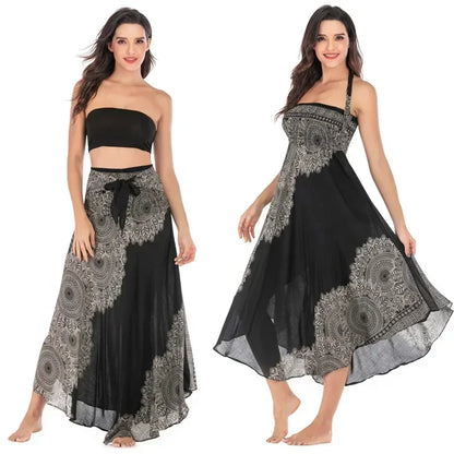 34 Different Designs of this Long Boho Bottom Lifts to Top Skirt, Vintage, Casual. 34 Different Designs