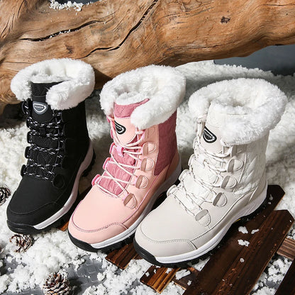 Anti-Slip Snow Boots, Warm and Thick with Fleece Lining, Suitable for Winter Snow