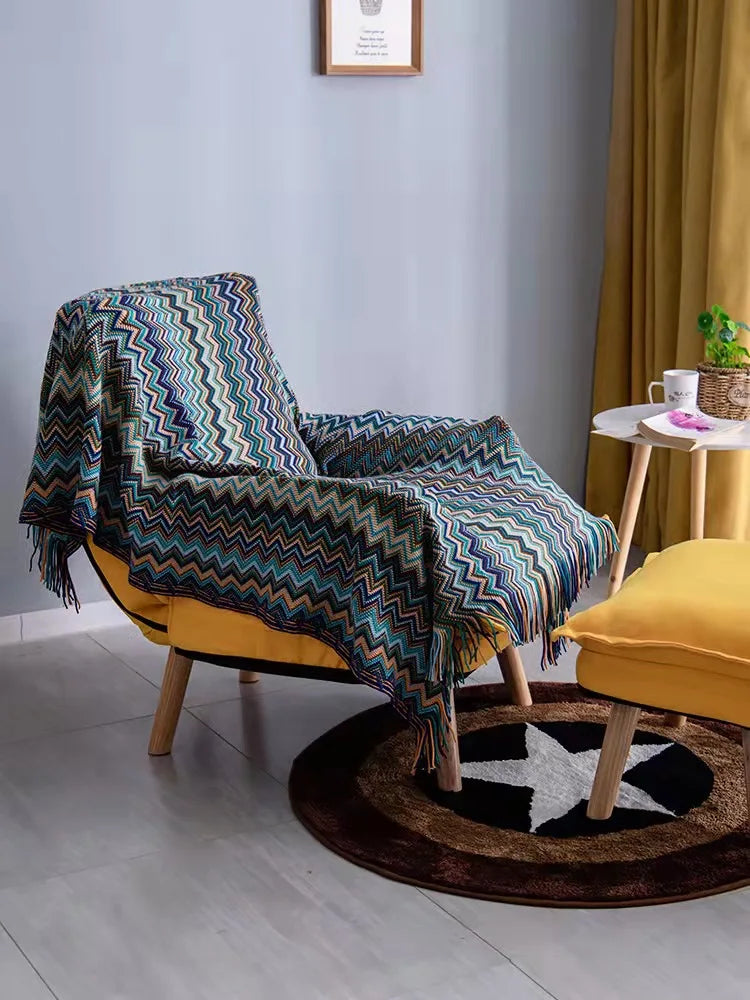 Boho Blankets with Aztec Baja Blanket Designs, Ethnic Sofa Cover