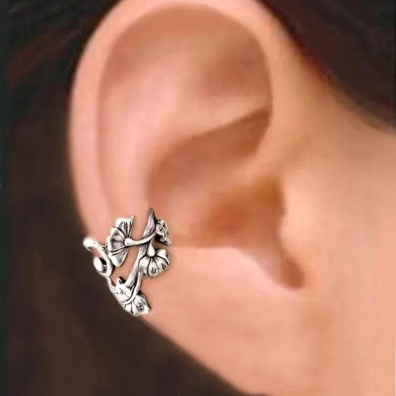 Vintage Earrings  of Zinc Alloy Octopus Earrings (Also flowers)