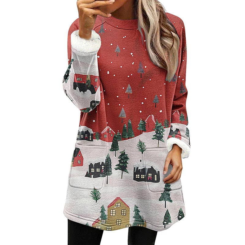 Casual Fleece Sweatshirts Women 15 prints or solids to choose from, with Pockets