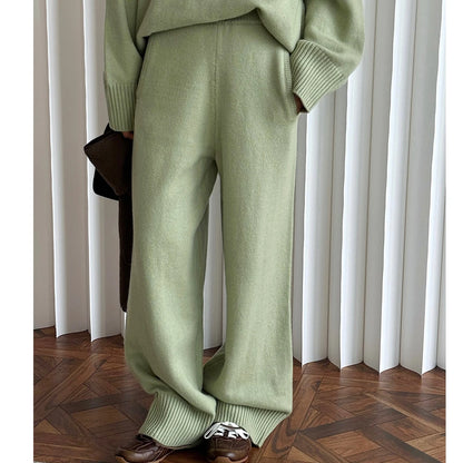 Sweater Suits, High Quality, 50% Wool Pullover With Knitted Pants