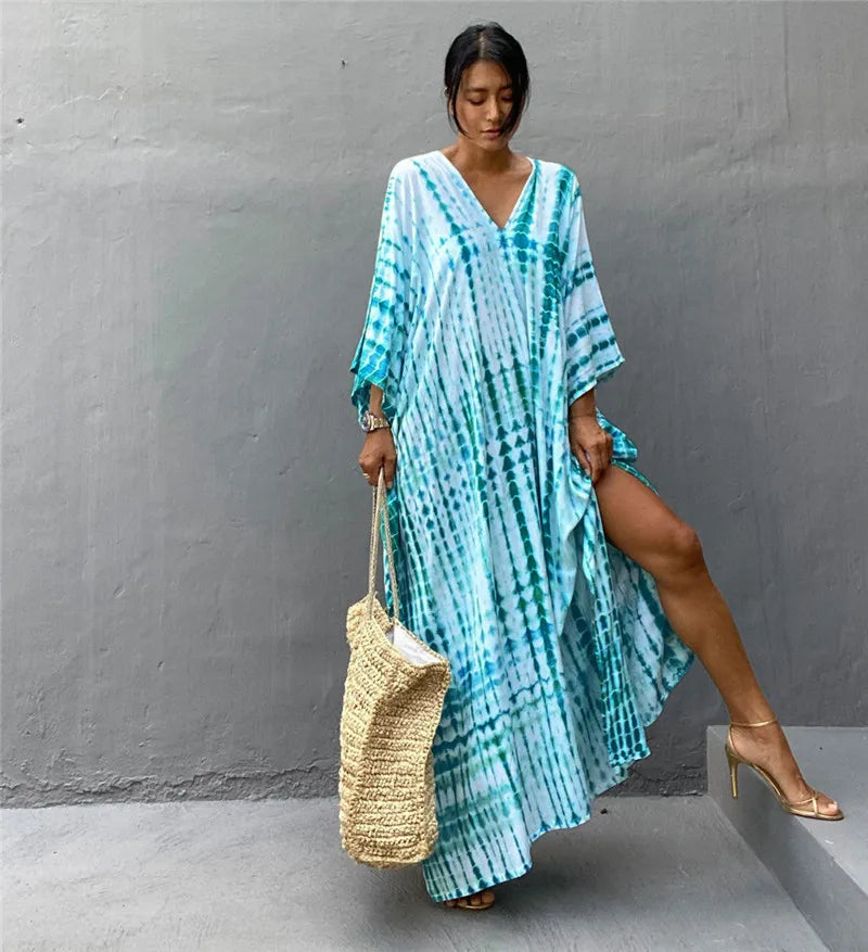 Beautiful Plus Size Women Casual Caftan Dress Swimwear or Casual or Lounging wear
