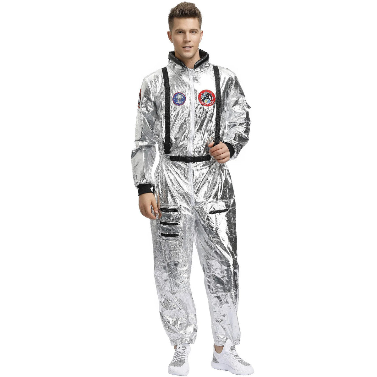 Adult and Children Astronaut Costumes, Couples Spaceman Cosplay Space Suit, Halloween Family Party Dress Up