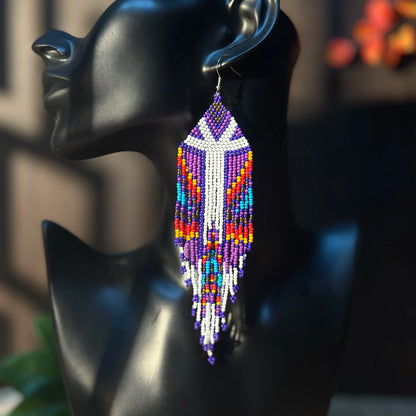 Colorful Bohemian Native American Inspired Dangle Earrings