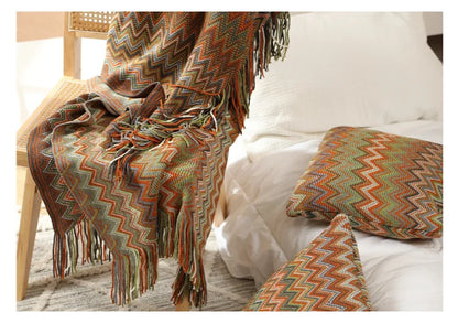 Boho Blankets with Aztec Baja Blanket Designs, Ethnic Sofa Cover