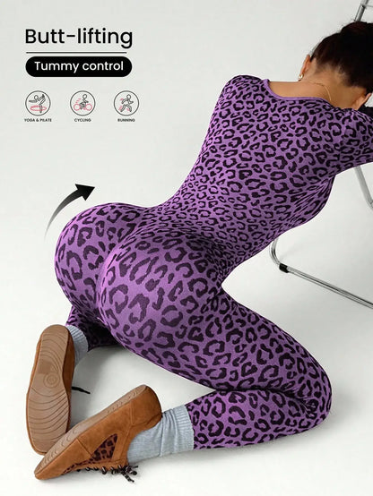 Slimming Elastic Hip Hugging Long Sleeve U Collar Stretchy