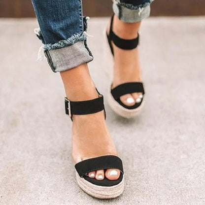 High Wedge Sandals Romanesque Open Toe Casual