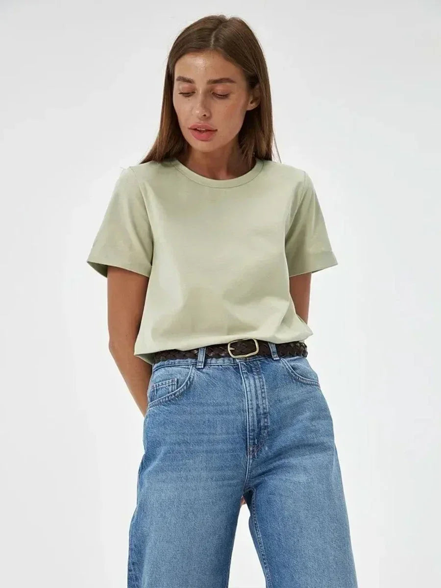 Sizes to 4XL 100% Cotton Women's T-shirt  Basic Short Sleeve Loose Tops Various colors