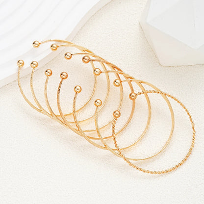 7 Pcs/Set Gold Color Bracelets
