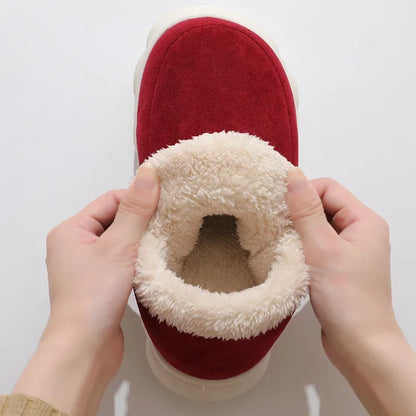 Casual House Shoes For  Indoors or Outdoors, Warm Cotton Plush Padded Slippers