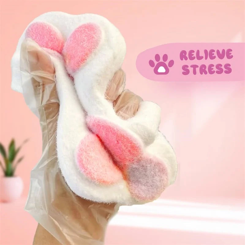 Giant Cat Paw Squishies Ultra Soft Taba in 4 colors, Large 5 in by 5 in and 1 inch tall