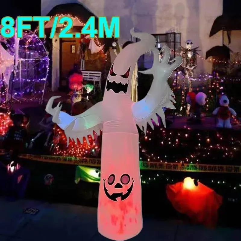 Halloween Inflatable Archway Built-in LED Light Pumpkin Prop Outdoor Decoration