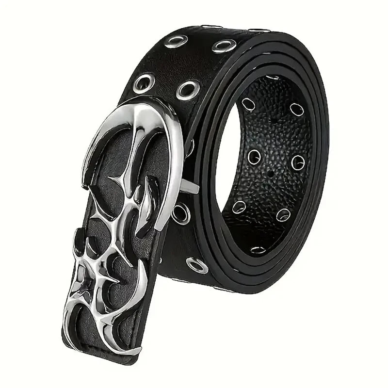 Plus sizes up to 51 Inches Riveted PU Leather Punk Belt For Men and Women