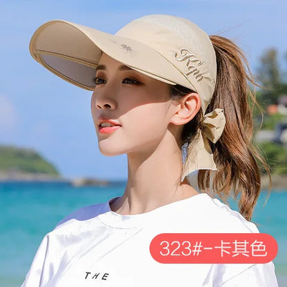 Large Brim Visor Caps with Retractable side plates