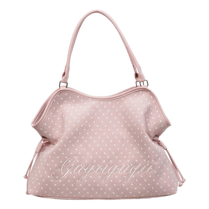 Shoulder Bag Half  Polka Dot Handbag Versatile Tote Bags 5 Designs
