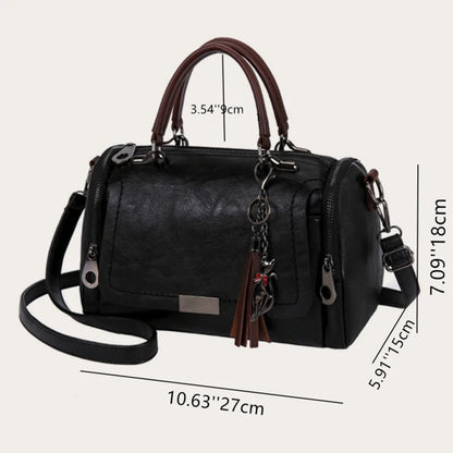 Large Capacity Shoulder Bag Zippered Crossbody Bag With Removable Strap