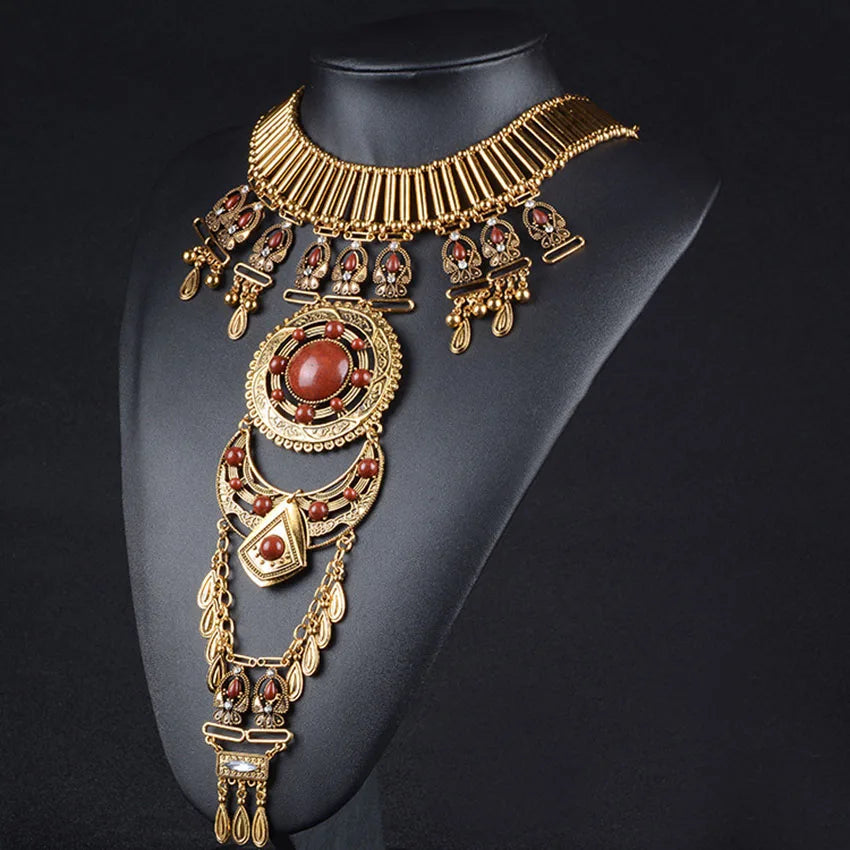 Vintage Necklaces Ethnic Baroque Pendant Tassel Chokers Necklaces